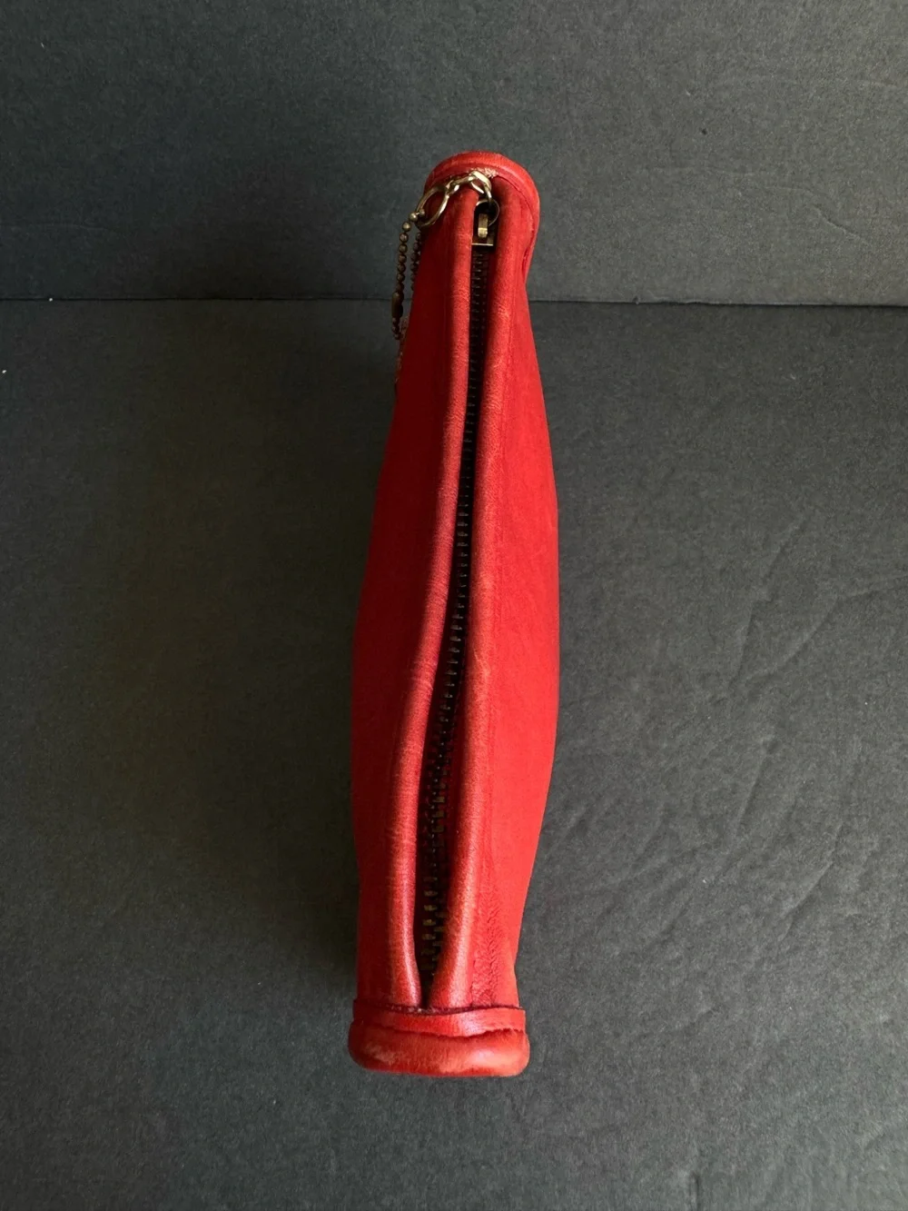 Vintage Coach Chunky Case Apple Red Leather #7165 Cosmetic Pouch Rare Clutch